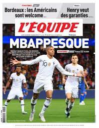 Some call it a duvet. Kyllian Mbappe Lottin L Equipe Magazine 12 October 2018 Cover Photo France