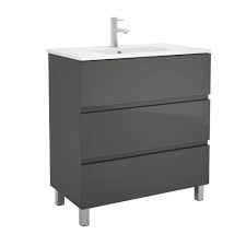 Waschtisch mit unterschrank 120 cm. Salgar Fussion Line Waschtisch Mit Unterschrank Bodenstehend Grau Hochglanz 60 100cm Bad Elegant