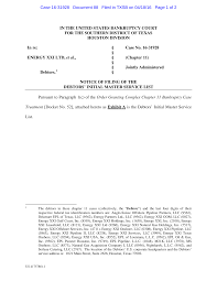 IN THE UNITED STATES BANKRUPTCY COURT FOR THE SOUTHERN DISTRICT OF TEXAS  HOUSTON DIVISION In re: ENERGY XXI LTD, et al., Debtor