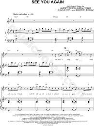 Baixar wiz khalifa see you é um livro que pode ser considerado uma demanda no momento. Wiz Khalifa Feat Charlie Puth See You Again Sheet Music In Bb Major Transposable Download Print Sku Mn0149305