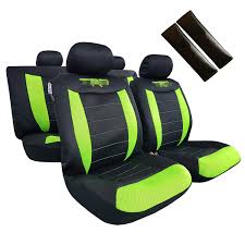 Itailormaker Neon Green Black Seat Covers Cushion Full Set For Cars Trucks Suvs Front Bucket Split Bench Rear Universal Airbag Compatible Amazon In Pet Supplies