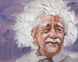 Albert Einstein, 10x8 inches Oil