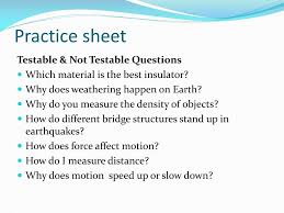 Quiz & Worksheet - Assessing Scientific Questions | Study.Com