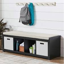 Black 4 Cube Organizer Better Homes And Gardens 4 Cube Organizer Storage Bench Multiple Finishes Size 58 39 Inch W X 17 99 Inch D X 19 92 Inch H Black In 2020 Cube Storage Cube Organizer Entryway Bench Storage
