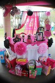 Birthday Cake Table Decoration At Home Barbie Cake Table Barbie Cake 3rd Birthday Cake Table