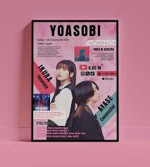 Yoasobi - Japanese Music Duo | Digital Wall Art | YOASOBI | INFORMATIVE  POSTER | Walldecor |informative Poster | Album Cover | J-pop - Etsy