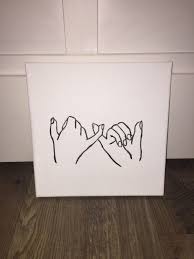 You are my perfect match cute funny illustrated hand lettered card for your husband wife boyfriend girlfriend. Items Similar To Pinky Promise Painting Framed Canvas On Etsy A Personal Favorite From My Etsy Shop Canvas Art Quotes Canvas Painting Diy Small Canvas Art