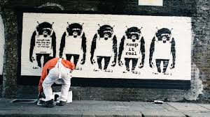 His works of political and social commentary have appeared on streets. Mysterious Artist Banksy Loses Two More Trademarks In Ongoing Legal Row Commercial Interior Design
