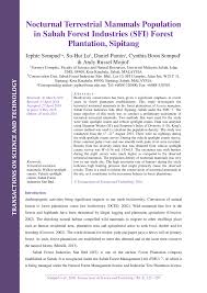 Sipitang oil and gas industrial park— presentation transcript sipitang is 145km from capital city of kota kinabalu and sogip is 12km from sipitang town. Total Number Of Terrestrial Nocturnal Mammals Obtained By Walk Download Scientific Diagram