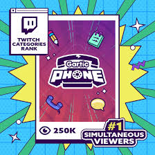 The figure is sure to be surpassed when the mannschaft plays england. Onrizon Social Games On Twitter Gartic Phone Broke Its Own Record On Twitch With An Epic Match Between Ibai Auronplay Juansguarnizo And Other Big Streamers The Game Reached A Peak Of 250k