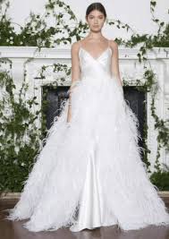 Themed sweetheart strapless empire tulle ivory pleated. 26 Feather Accented Wedding Gowns For Dreamy Brides The Inspired Bride