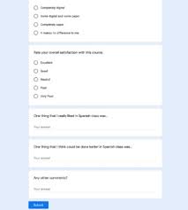 Are there any online classes for land surveying? End Of Year Student Survey For Spanish Class Online Google Form