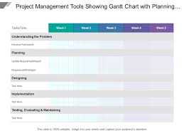 Project Management Tools Showing Gantt Chart With Planning