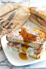 French Toast Croque Monsieur Sandwich With Bechamel Sauce Recipe Croque Monsieur Sandwiches Recipes