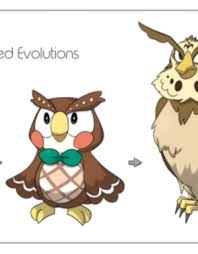 D Evolutions Rowlet Pokemon Evolution Chart