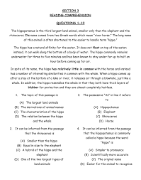 Section 3 Reading Comprehension Questions 1