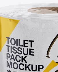 Download Toilet Tissue Pack Mockup Half Side View In Packaging Mockups On Yellow Images Object Mockups PSD Mockup Templates