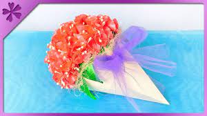 Ask him to add a coat of mod podge, over the dried flowers. Diy How To Make Flower Cone Gift For Teachers Day Eng Subtitles Speed Up 401 Youtube