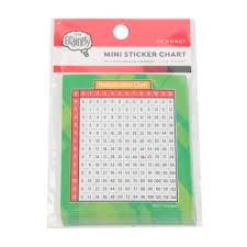The Brainery Multiplication Chart Mini Sticker Chart 3 X