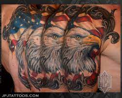 Eagle draped in the american flag. Shoulder Eagle Flag Tattoo By Jpj Tattoos