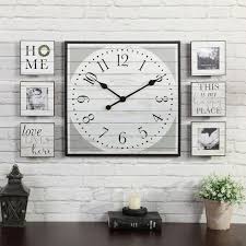 20 Best Farmhouse Wall Decor Ideas In 2020 Gallery Wall Clock Farmhouse Wall Clocks Farmhouse Wall Decor