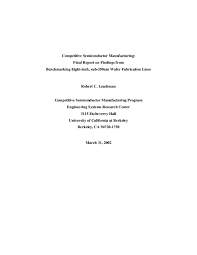 PDF) Competitive Semiconductor Manufacturing: Final Report