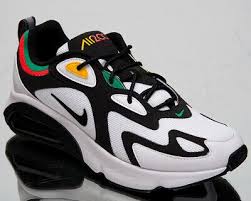 Ebay Sponsored Nike Air Max 200 Rasta Men S Low White Black Casual Lifestyle Sneakers Shoes In 2020 Mens Casual Leather Shoes Sneakers Sneakers Fashion