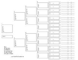 6 generation family tree with vital statistics template