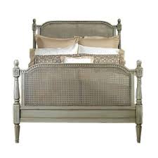 We sincerely apologize for this item being out of stock. French Cane Rattan Bed Louis Xvi Style Queen Size Centuria