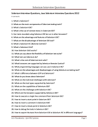 Selenium Interview Questions By Girichinna27 Via Slideshare This Or That Questions Interview Questions Selenium