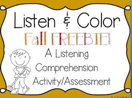 Listen And Color Fall Freebie A Listening Comprehension Activity Assessment Speech And Language Speech Activities Speech Therapy Activities