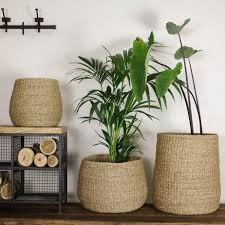 Grand Panier De Rangement Ou Pot Pour Plantes Fait Main D 42 Cm En 2020 Panier Cache Pot Panier Rangement Deco