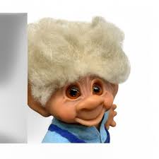 Thomas Dam Danmark Troll Damtroll Blå 20cm Vintage Retro