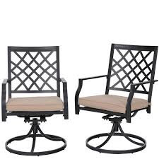 Buy garden lounge chairs online! 2pc Patio Swivel Rocker Chairs Black Captiva Designs Target