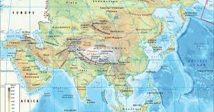 Asia Physical Map Physical Map Of Asia In 2020 Asia Map Geography Map Physical Map
