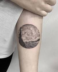 Tattoo historian adrian kramer noted this is the latest in a long progression of changing social morés. Tattoo Tagged With Art Geometric Shape Small Circle Contemporary Tiny Netherlands Ifttt Little Location Michelevolpi Inner Forearm Medium Size Van Gogh Europe The Starry Night Patriotic Inked App Com