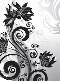 Black And White Phone Wallpaper Design Black And Wyt Wallpaper Flower Art Black And White Drawing Vector Flowers