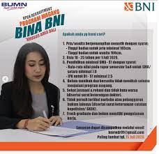 Aia financial memiliki pengalaman lebih dari 22 tahun di indonesia dan telah melindungi lebih dari 1,2 juta nasabah individu dan nasabah kelompok yang… Lowongan Kerja Bina Bank Bni Tingkat Sma D3 S1 Bulan Juli 2020 Rekrutmen Lowongan Kerja Bulan Mei 2021