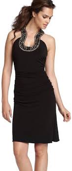 Laundry By Shelli Segal Black Jersey New Beaded Halter Short Cocktail Dress Size 2 Xs 72 Off Retail Short Cocktail Dress Plunging Neckline Dress Fashion