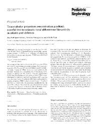 Image result for Transtubular Potassium Gradient