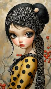 Appreciation for a captivating portrait of a woman with polka dots