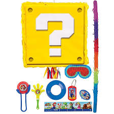 I've already made 2 boxes on this site & something from mario; Pull String Question Block Pinata Kit With Favors Super Mario Party City
