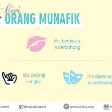 Nisa, jakarta, 21 juni 2009 jawab wa'alaikumsalam wr.wb. Ciri Ciri Orang Munafir