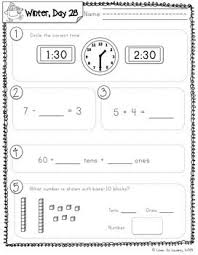 Daily Math 3 Winter First Grade Daily Math First Grade First Grade Classroom