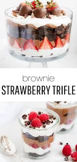 Brownie Strawberry Trifle I Heart Naptime Desserts Trifle Recipe Strawberry Trifle