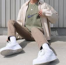 Unique nike aesthetic clothing by independent designers from around the world. Street Style Nike Air Force 1 Sneakers Streetwear Men Outfits Mens Fashion Streetwear Stylish Mens Outfits