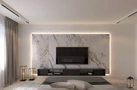 When tv is installed in the living room, apart from practicality, modern home owner wants it to enhance the aesthetics of the space. Black Und Weiss Wohnzimmer Living Raum Interior Design Living Raum Vorhange Feature Wall Living Room Living Room Design Decor Living Room Tv Unit Designs