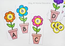A Fun Alphabet Spring Themed Printable Set Letter Identification Alphabet Preschool Letter Matching Activities