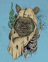 Zombified Ewok Star Wars Characters Zombie Illustration Character Portraits