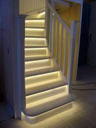 Stairs With Led Lights Would Be Cool In A Basement Basement Lighting Home Remodeling House Design